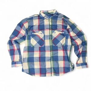 Men's Blue Plaid Shirt